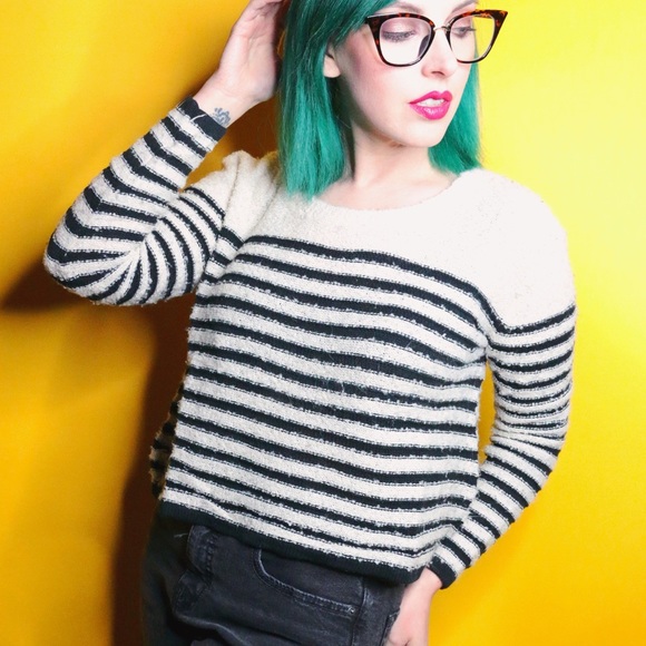 bp Sweaters - Navy Striped Sweater bp Sweaters - Navy Striped Sweater